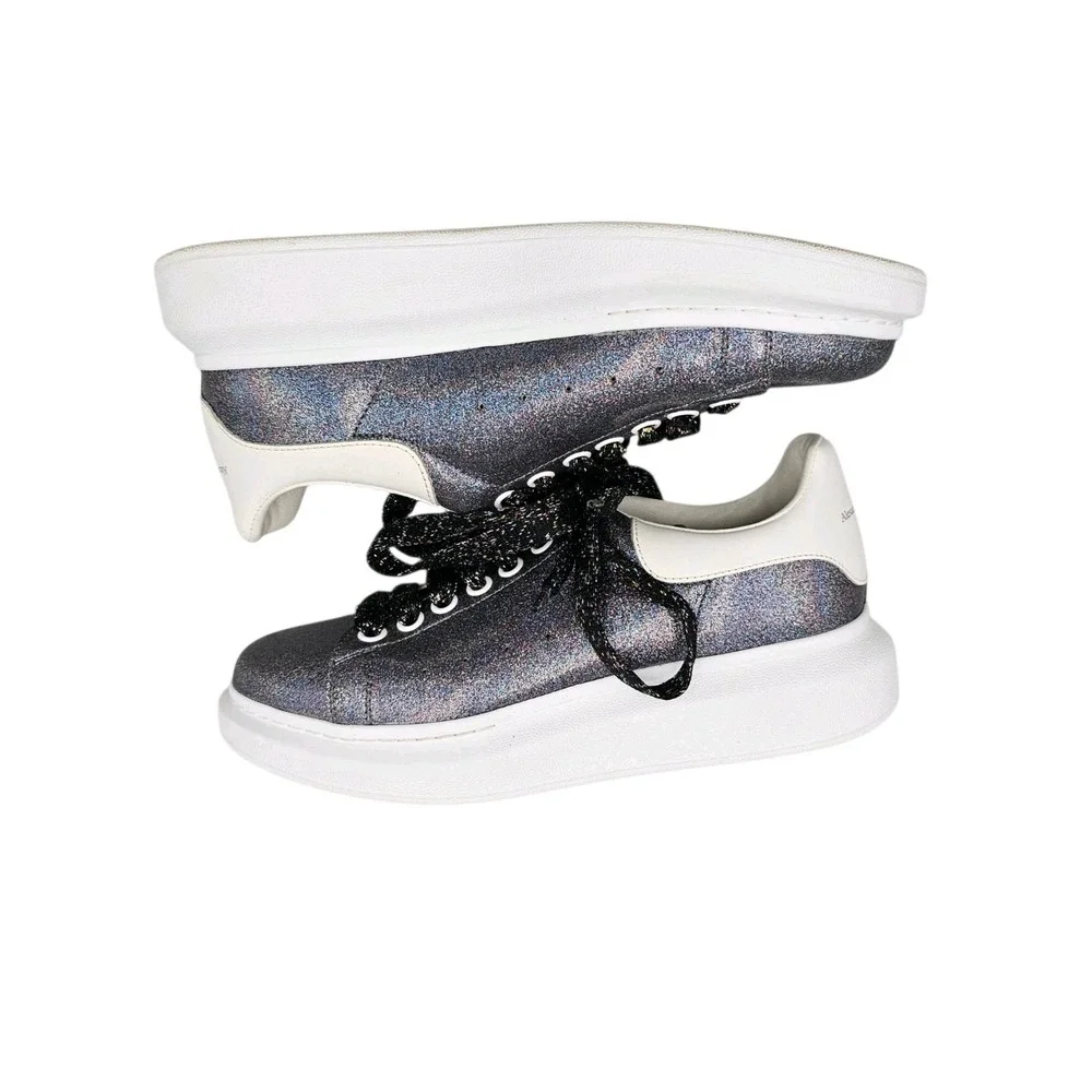 Alexander McQueen Women's Size 40 EU 10 US EUC Purple Glitter Oversized Sneakers